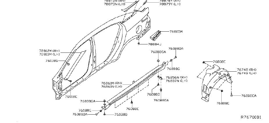 74816-AX000 - Nissan Plug Rubber. BODY, SIDE, FITTING ...